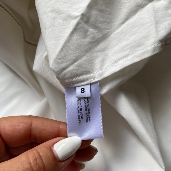 PROENZA Schouler Women BNWOT White Puff Sleeve Poplin Top New White Label - Picture 14 of 15